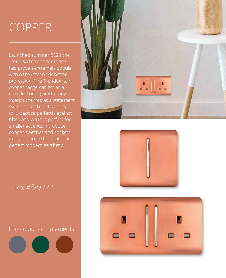 Copper Wiring Accessories Trendi Decorative Screwless